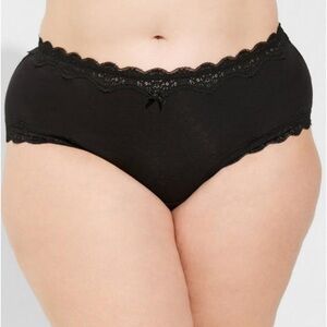 Cotton Mid-Rise Cheeky Lace Trim Panty